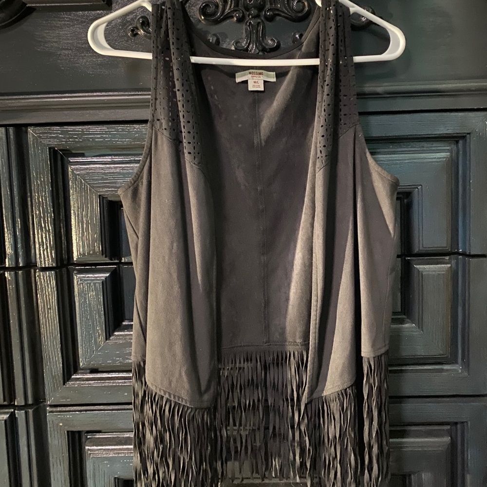 Mossimo black fringe cardigan